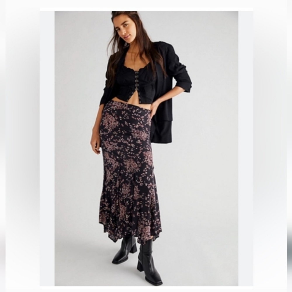 Free people backseat glamour maxi skirt